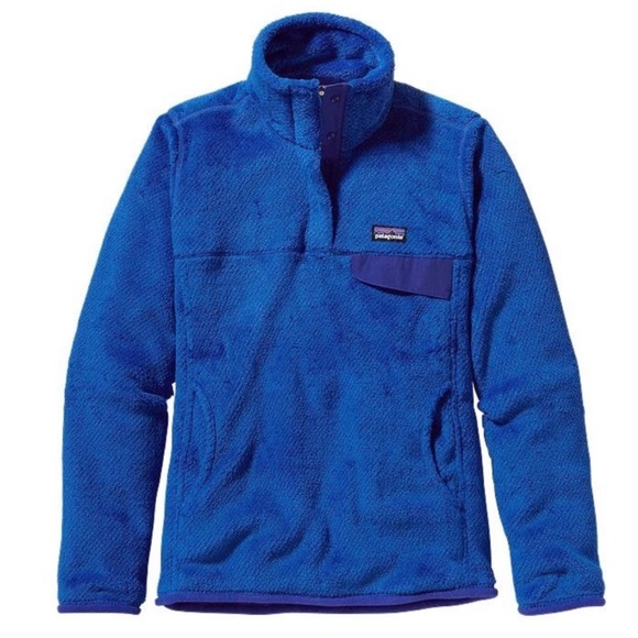 Patagonia Jackets & Blazers - Patagonia Fuzzy Fleece Snap T Pullover Royal Blue Small